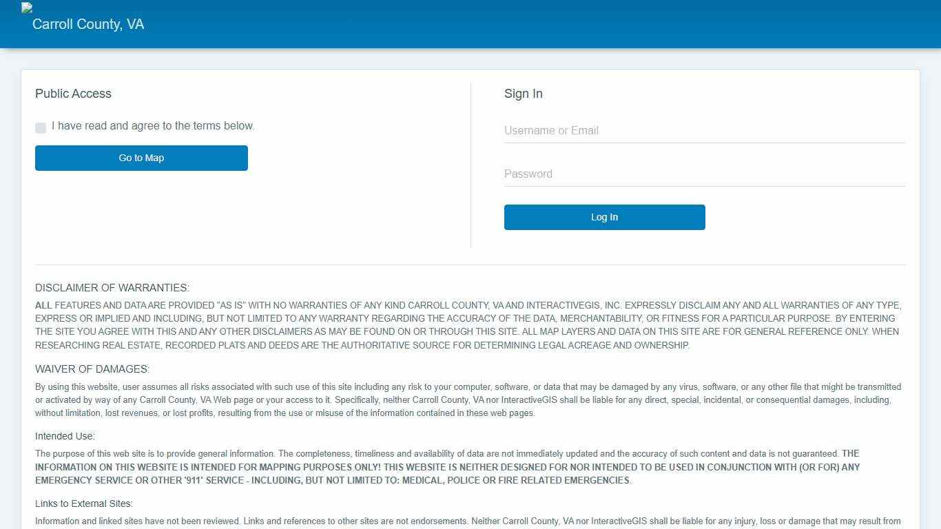 Carroll County, VA Login